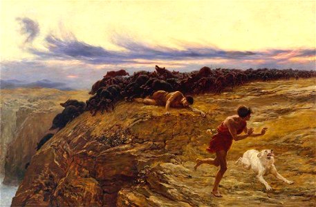 Briton Riviere (1840-1920) - The Miracle of the Gaderene Swine - N01515 - National Gallery
