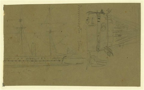 Broadside and stern views of steamship Minnesota LCCN2004660007