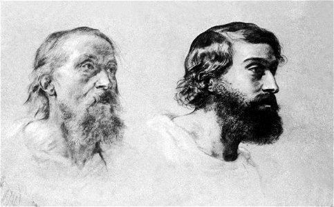 Brocky, Karoly - Heads of Bearded Men (ca 1840)
