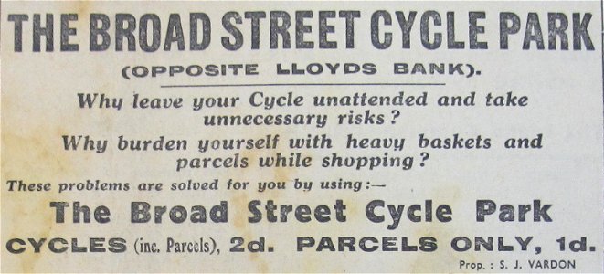 Broad Street Cycle Park 1941 Jersey