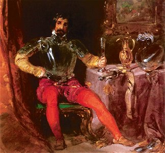 Brocky, Karoly - Knight Seated at a Table (1830-8)