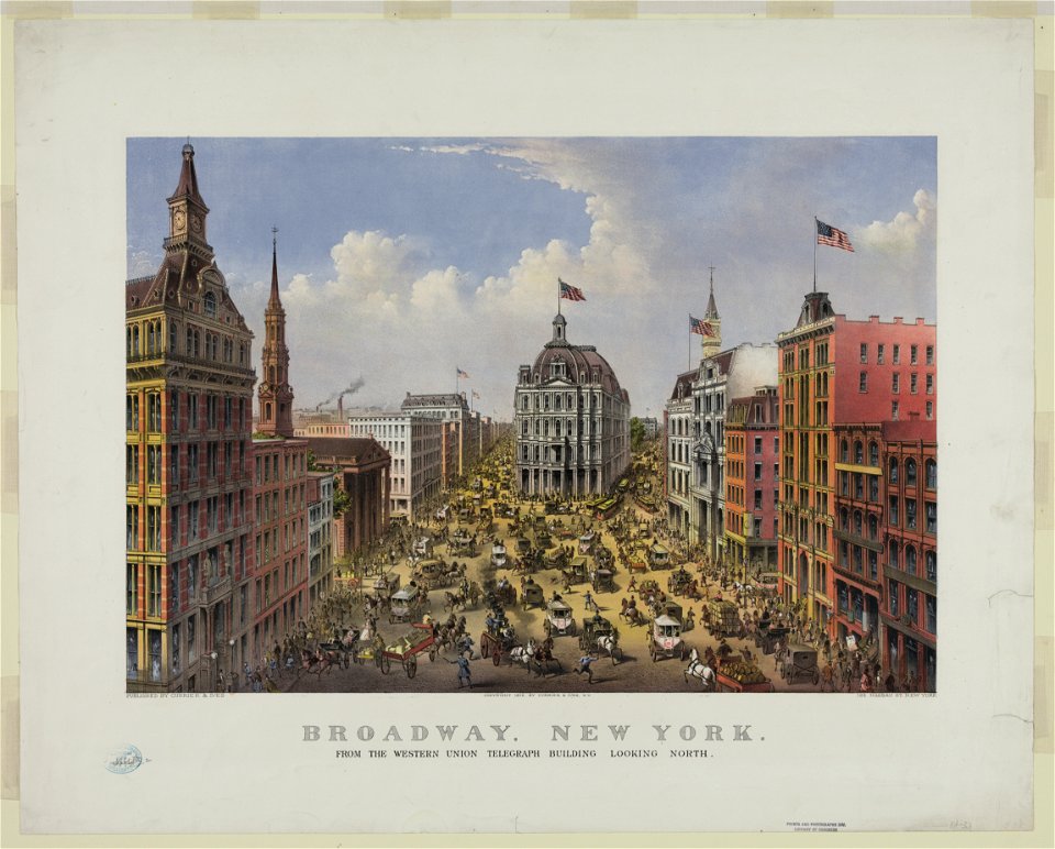 Broadway, New York- From the western union telegraph building looking north LCCN90713006