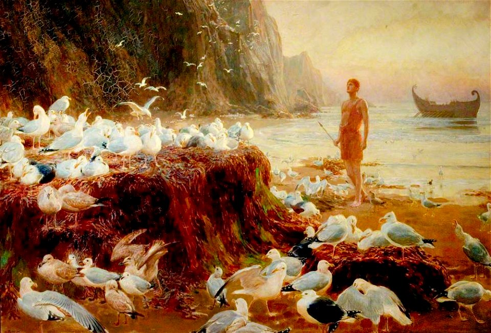 Briton Riviere - An Old World Wanderer