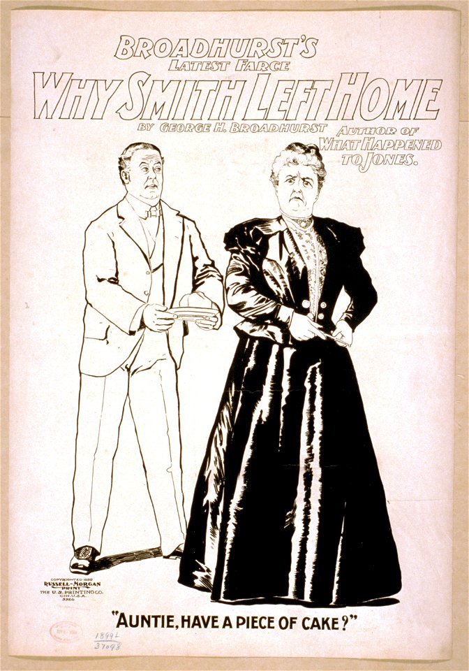 Broadhurst's latest farce, Why Smith left home by George H. Broadhurst, author of What happened to Jones. LCCN2014636558