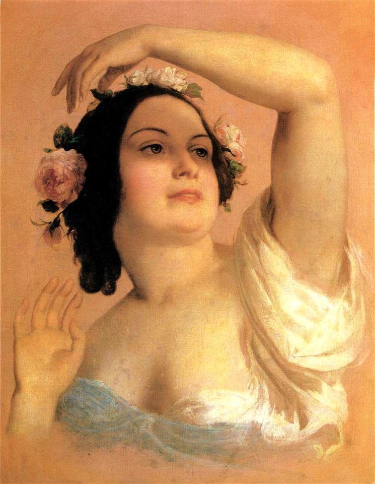 Brocky, Karoly - Bust of a Young Woman, Summer (1846-50)