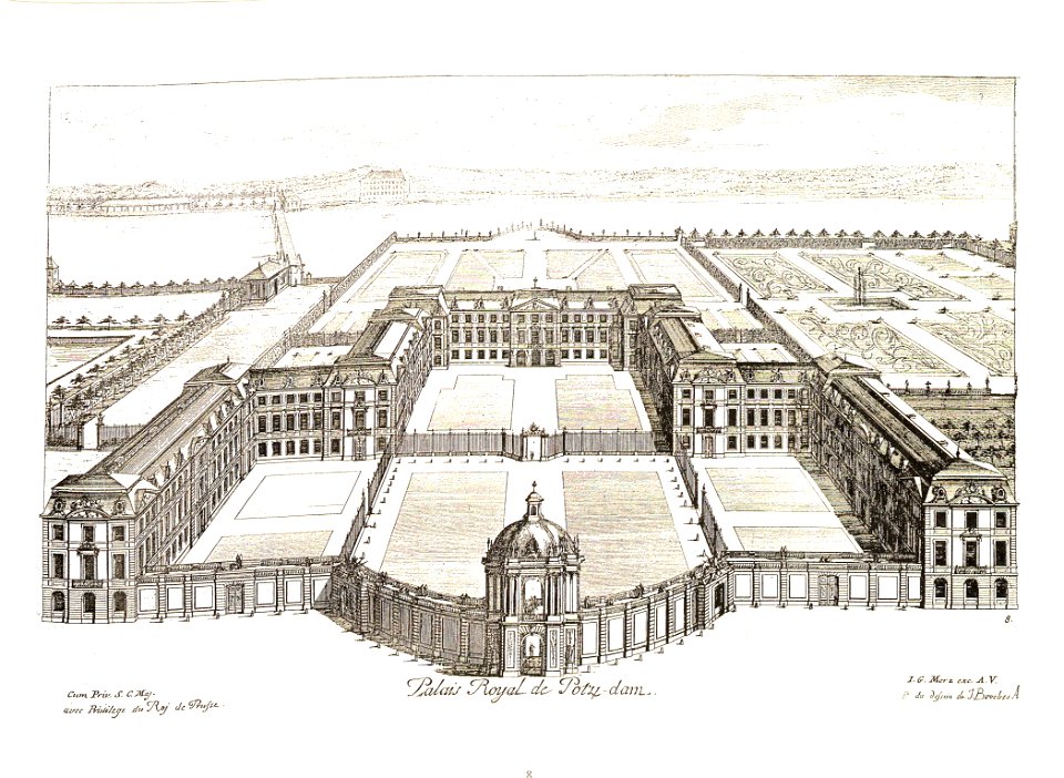 Broebes, Jean Baptiste - Idealpospekt des Potsdamer Stadtschlosses