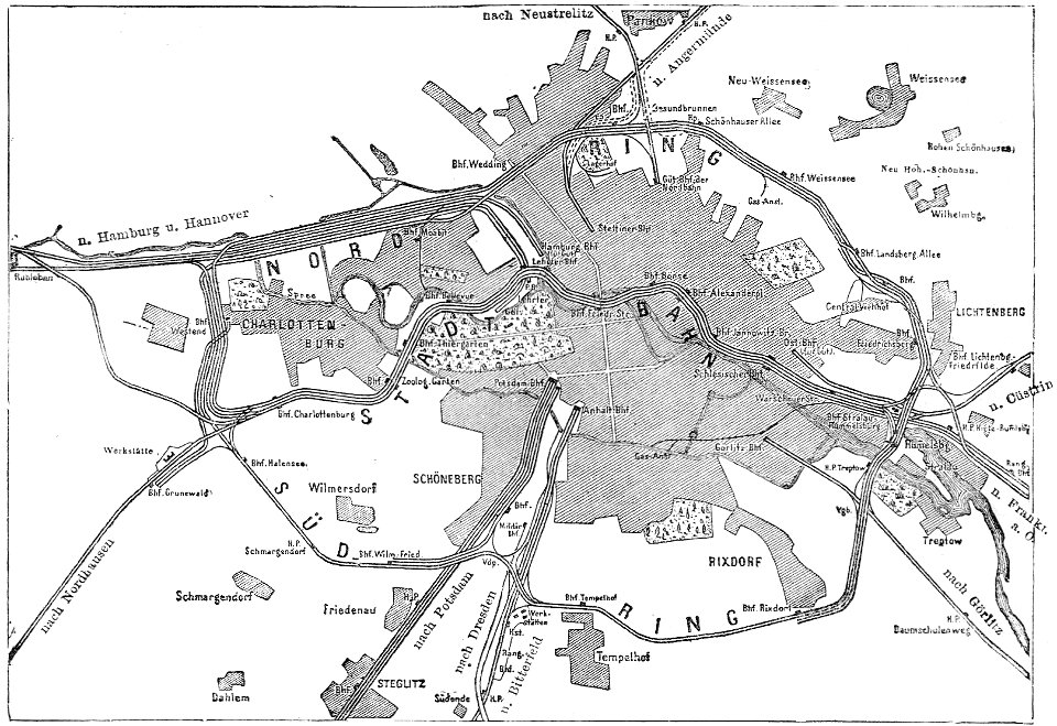 Brockhaus 14 Karte Berlin Stadtbahn