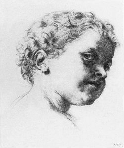 Brocky, Karoly - Head of a Child I (ca 1850)
