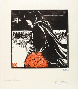 Broncia Koller-Pinell Marktfrau mit Orangen