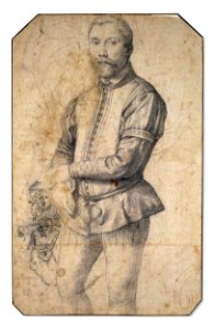 Bronzino - Attributed to - three-quarter length study of a standing man, 1958,1213.1