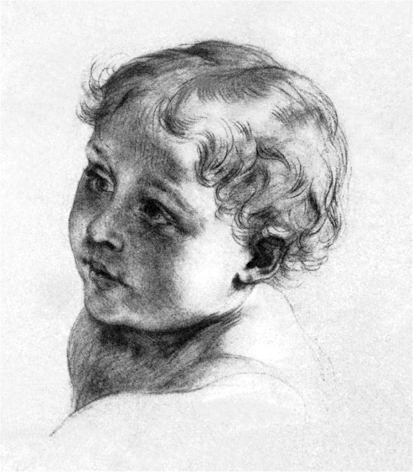 Brocky, Karoly - Head of a Child II (ca 1850)
