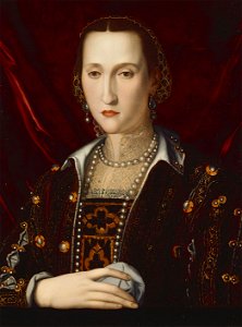 Eleanor of Toledo by the workshop of Angelo Bronzino. Free illustration for personal and commercial use.