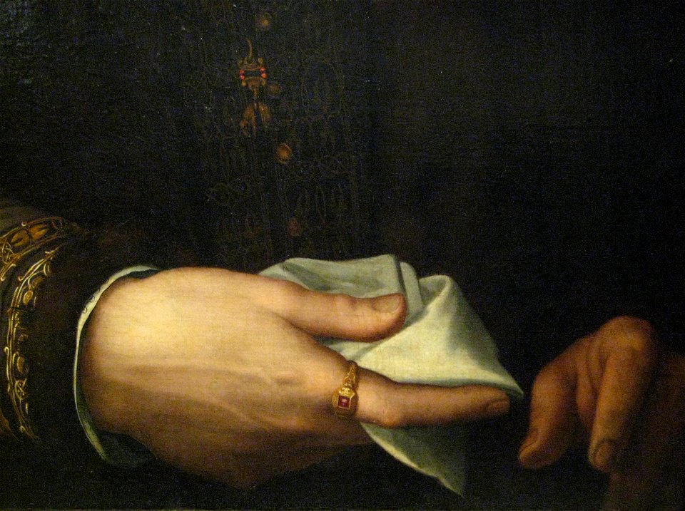 Bottega di agnolo bronzino, ritratto di cosimo I de' medici, post 1569 - detail