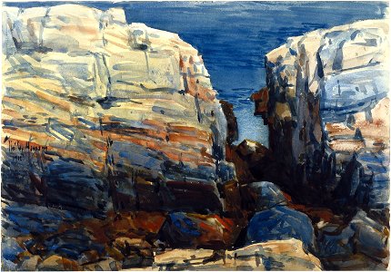 Brooklyn Museum - The Gorge, Appledore - Frederick Childe Hassam - overall
