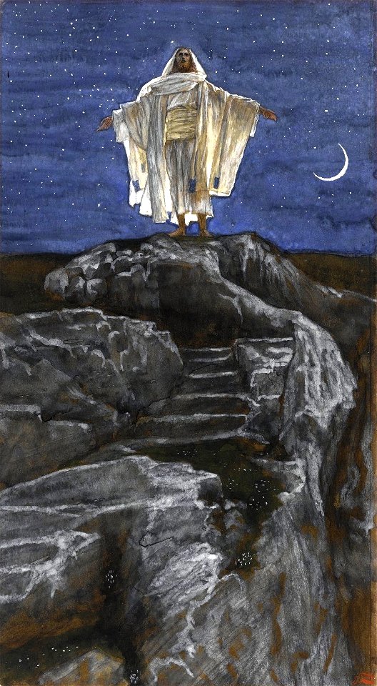 Brooklyn Museum - Jesus Goes Up Alone onto a Mountain to Pray (Jésus monte seul sur une montagne pour prier) - James Tissot - overall