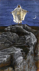 Brooklyn Museum - Jesus Goes Up Alone onto a Mountain to Pray (Jésus monte seul sur une montagne pour prier) - James Tissot - overall