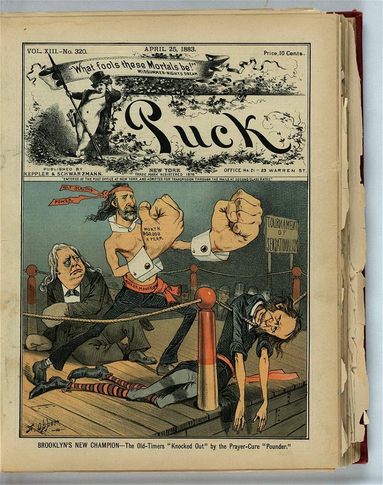 Brooklyn's new champion - the old-timers knocked out by the prayer-cure pounder - F. Opper. LCCN2012645467