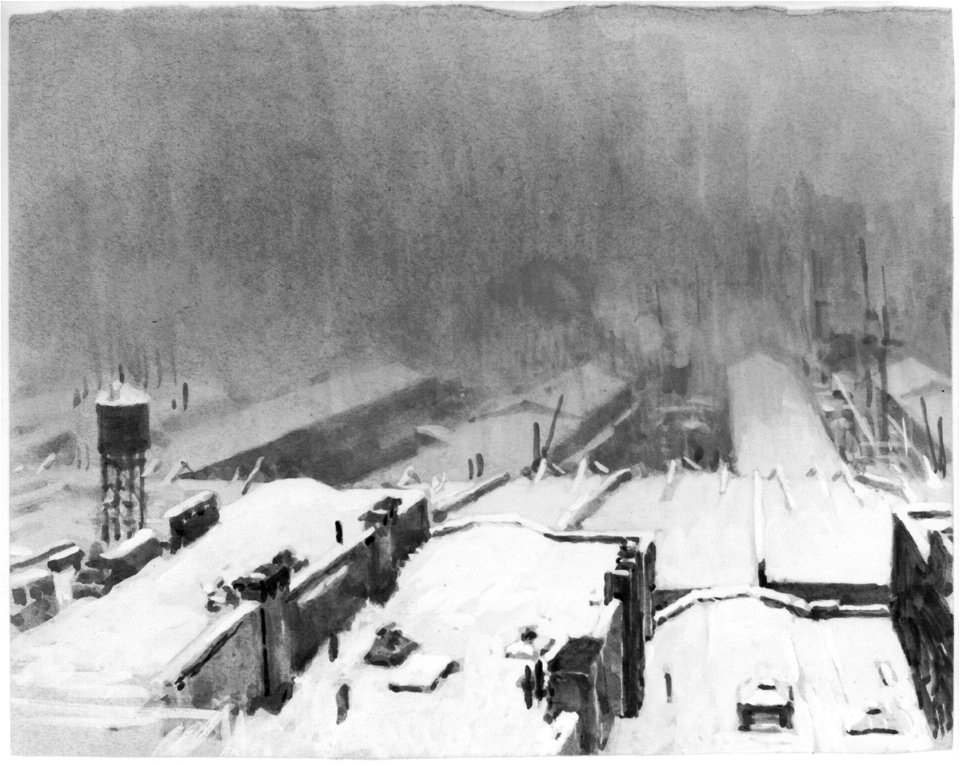Brooklyn harbor under snow LCCN2003665398