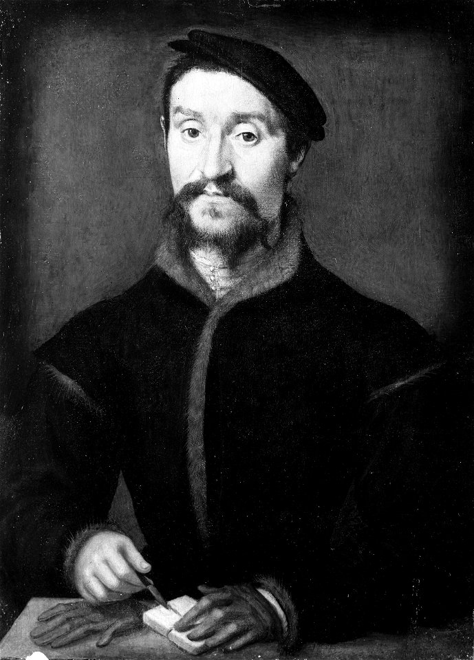 Brooklyn Museum - Portrait of a Man Opening a Package - Corneille de Lyon