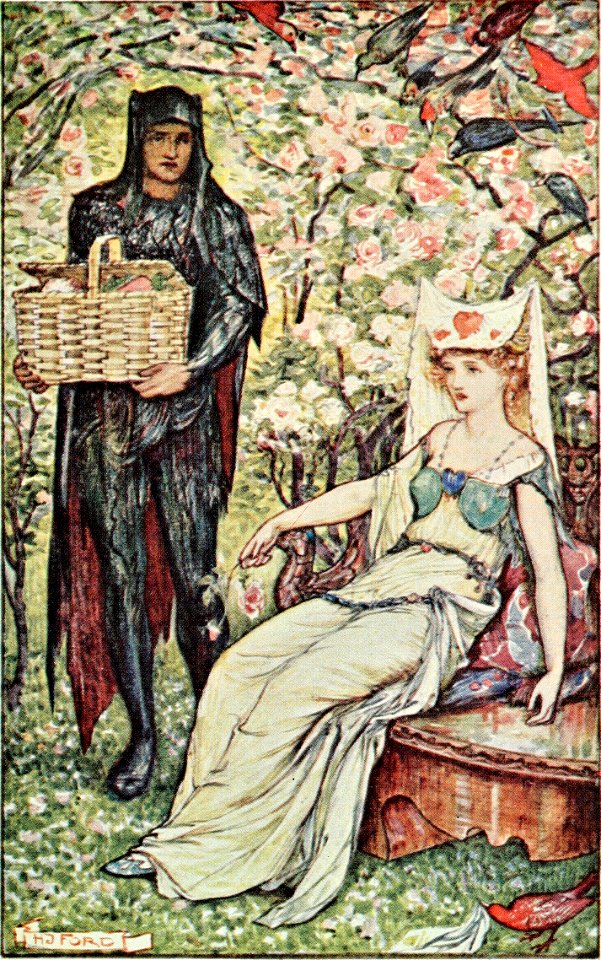 Brown fairy book - color plate facing page 290