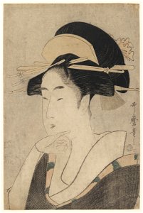 Brooklyn Museum - Large Head and Bust Portrait of Beauty - Kitagawa Utamaro