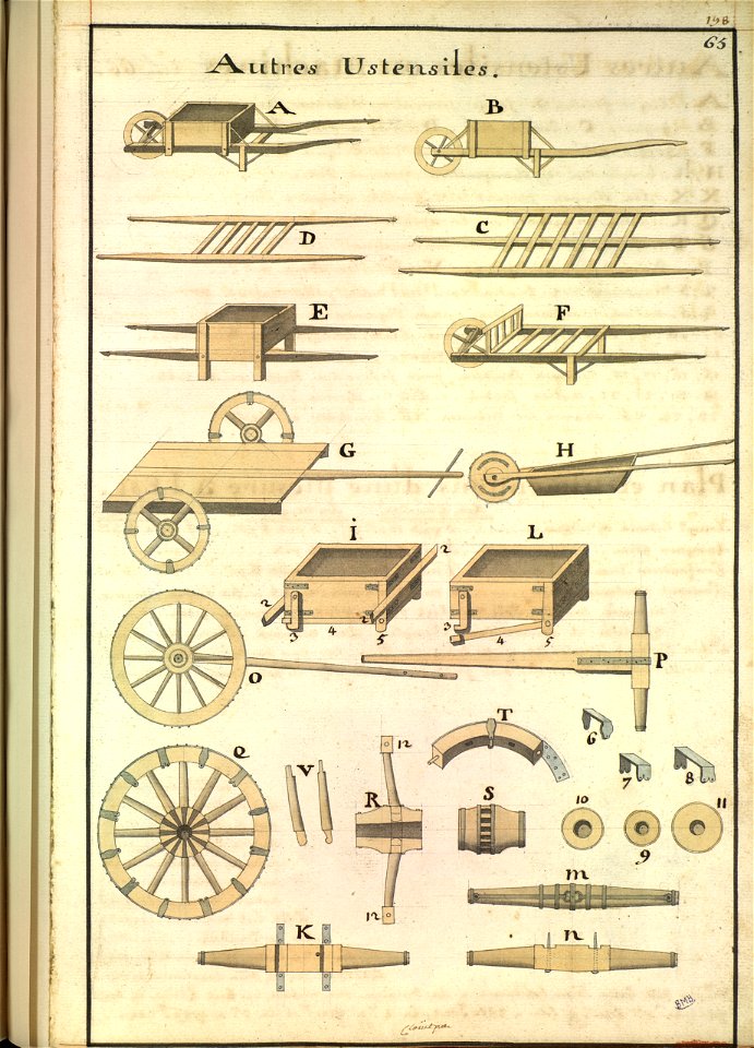 Brouettes civières et divers instruments