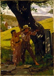 John George Brown - A Sure Shot - Google Art Project