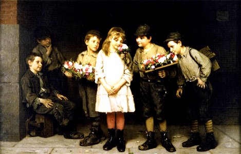 John George Brown - Street Gallantry (c.1884)