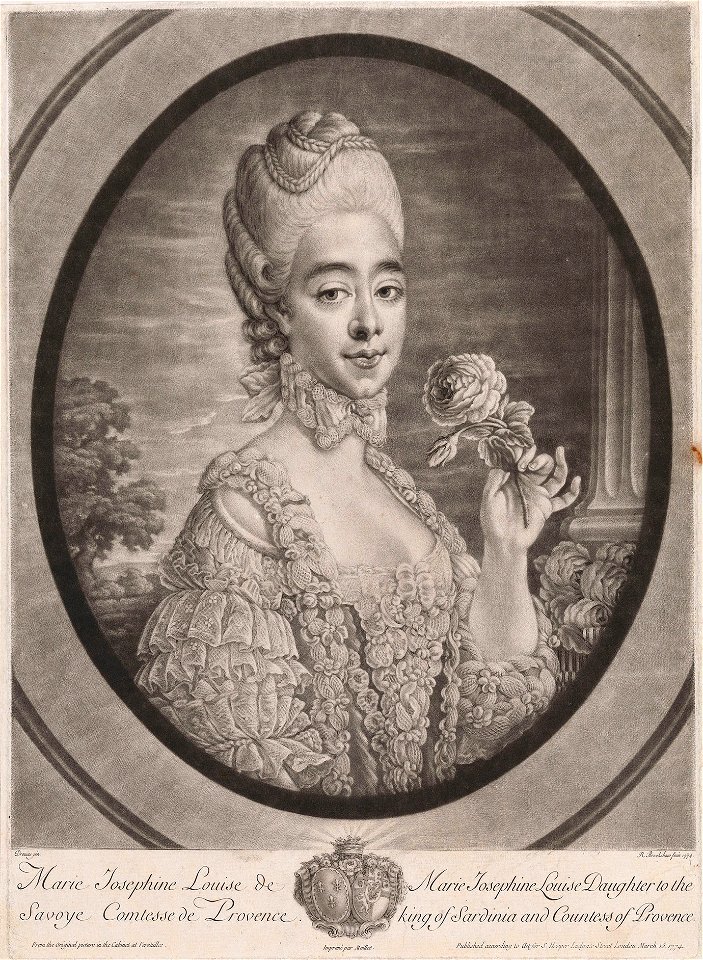 Brookshaw after Drouais - Marie Joséphine of Savoy