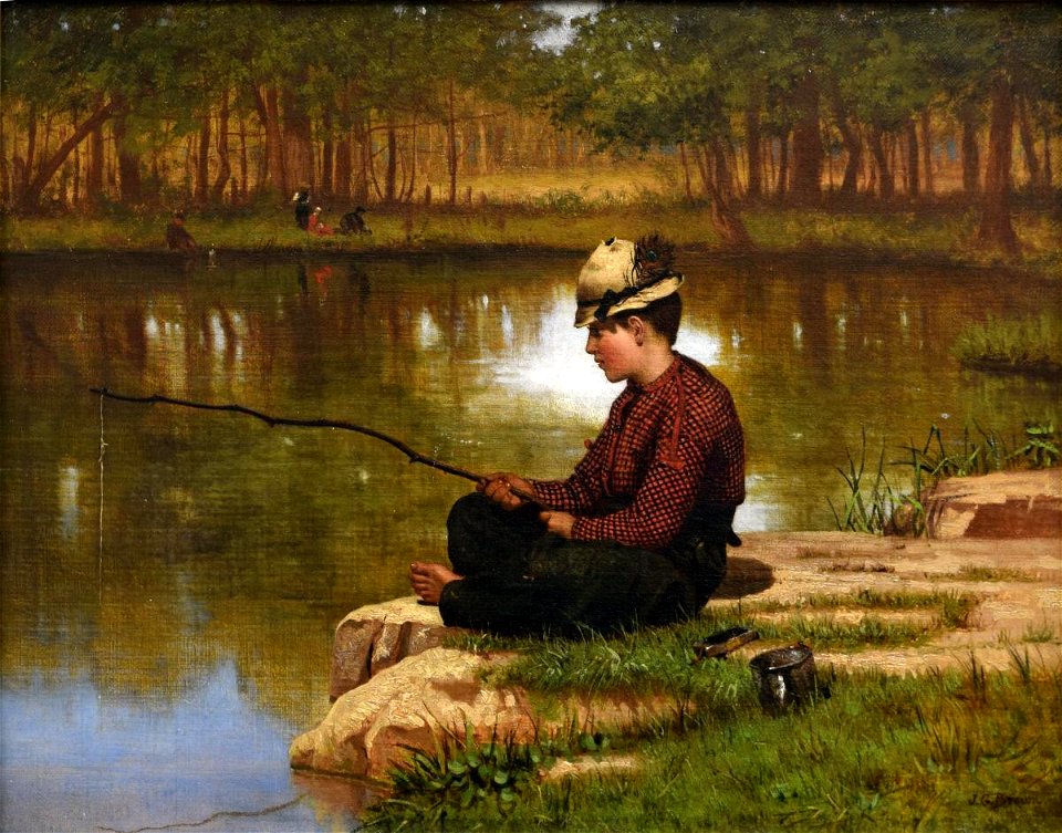 John George Brown - Waiting for a Bite, Central Park - 2013.9.1 - Reading Public Museum