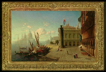 George Loring Brown - View of the Ducal Palace and Grand Canal and Church of Sta Maria della Salute, Venice - 69.67 - Museum of Fine Arts