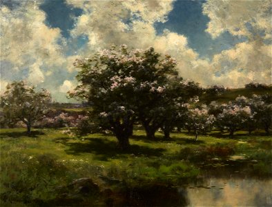 Apple Blossoms near a Pond by John Appleton Brown
