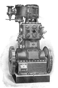Brotherhood vertical air compressor (Rankin Kennedy, Modern Engines, Vol VI)