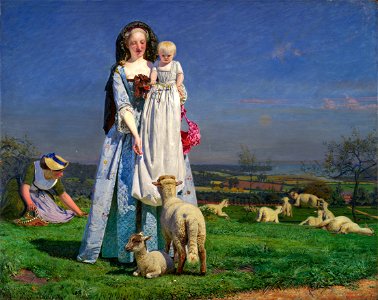 Ford Madox Brown - Pretty Baa-Lambs - Google Art Project. Free illustration for personal and commercial use.