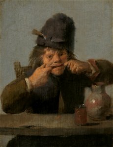 Adriaen Brower - Youth Making a Face. Free illustration for personal and commercial use.