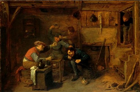 Adriaen Brouwer - Brawling card players