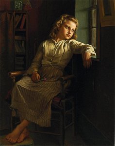 John George Brown - Girl at the Window