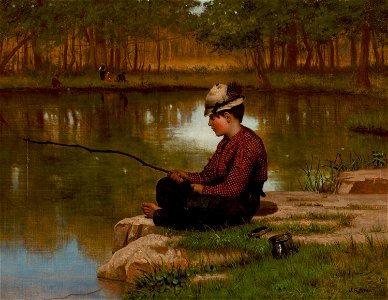 John George Brown - Waiting for a Bite, Central Park