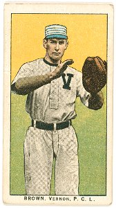 Brown, Vernon Team, baseball card portrait LCCN2007685588
