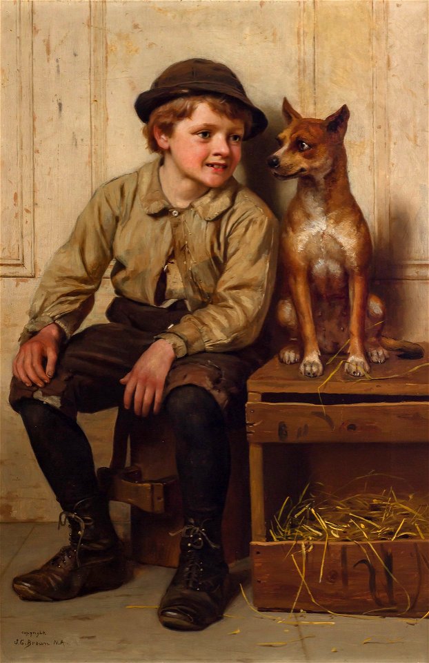 A Boy and His Companion by John George Brown