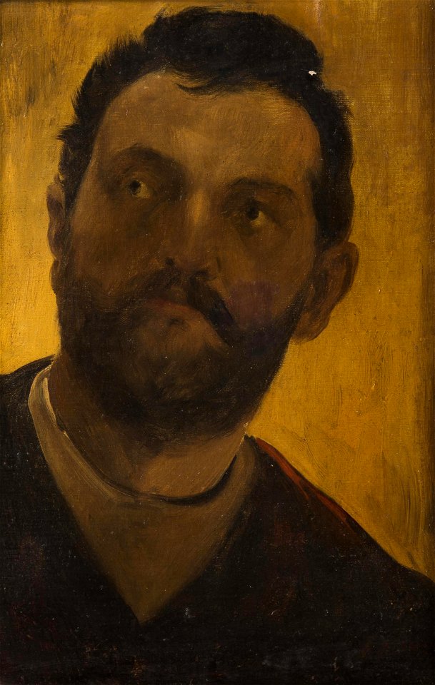 Václav Brožík - Study of a Man’s Head