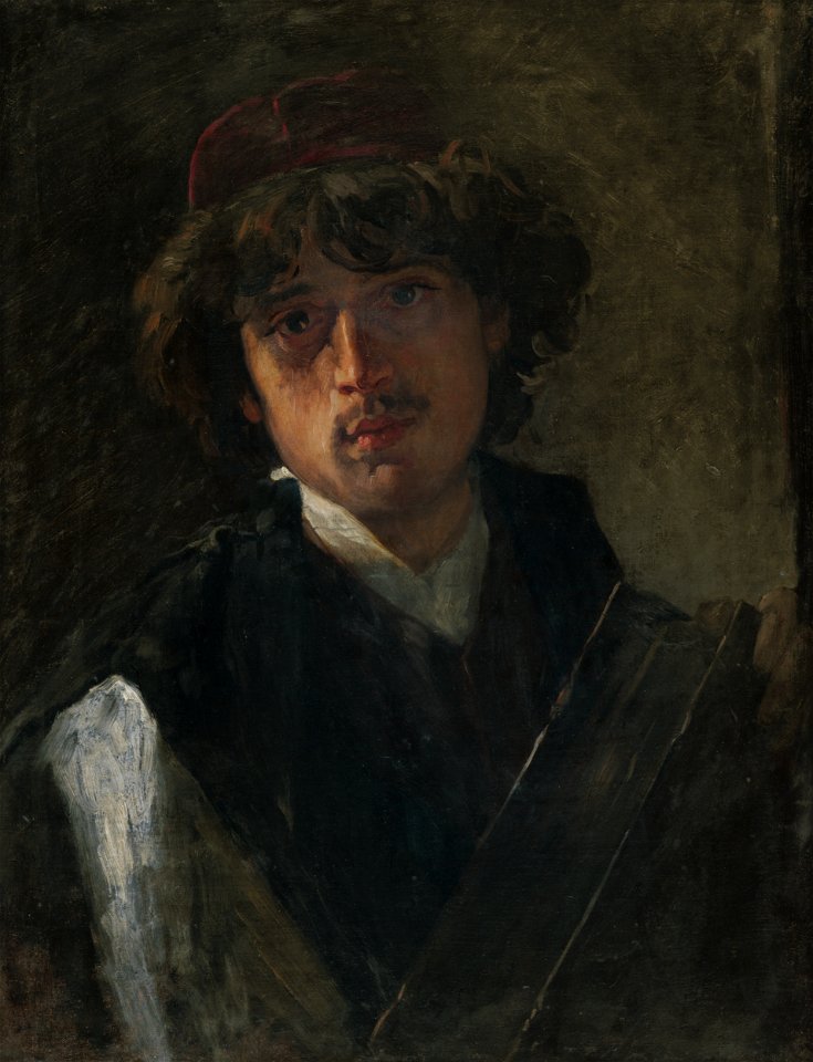 Václav Brožík - Portrét mladého rabína - M 136 - Ernest Zmeták Art Gallery