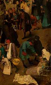 Bruegel - The Fight Between Carnival and Lent - detail right corner