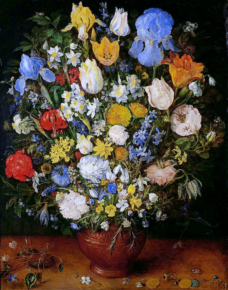 Jan Bruegel (I) - Bouquet of Flowers in a Ceramic VaseFXD