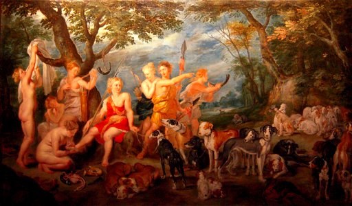 Brueghel and Rubens, Diana and her Nymphs on the Point of Leaving - Musee de la Chasse et Nature