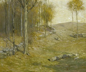 Bruce Crane - Autumn - 1909.11.3 - Smithsonian American Art Museum. Free illustration for personal and commercial use.