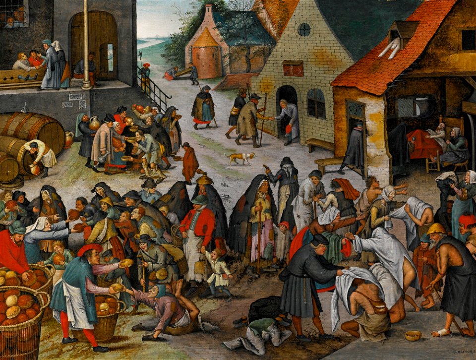 Pieter Brueghel de Jonge - De zeven werken van barmhartigheid (02)