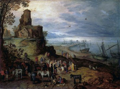 Jan Brueghel (I) - Apostoles Peter and Andrew (Hermitage)FXD. Free illustration for personal and commercial use.