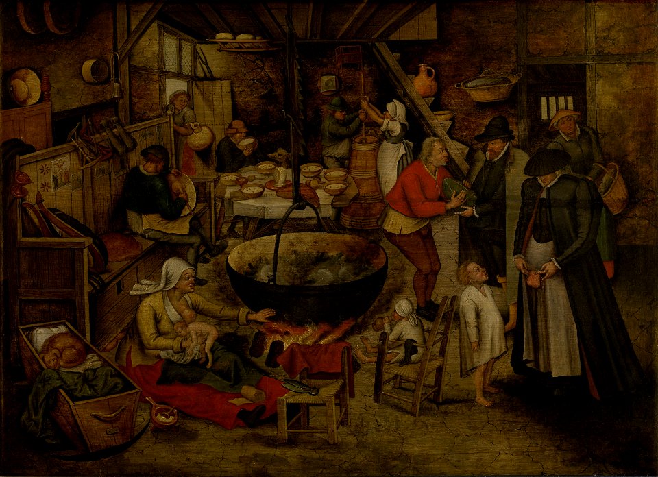 Pieter Brueghel de Jonge - Bezoek aan de hoeve (KMSKA)