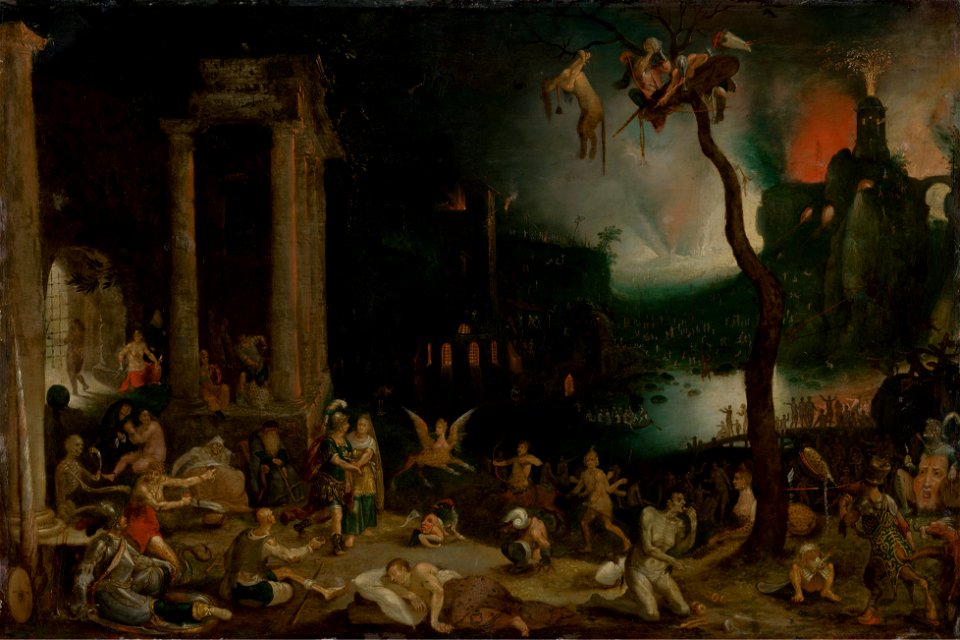 Jan Brueghel st. - Aneas and the Cumean Sybil in the Underworld - O 3003 - Slovak National Gallery